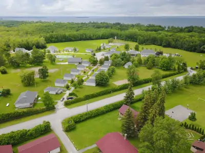 aerial view of jackson's point camp